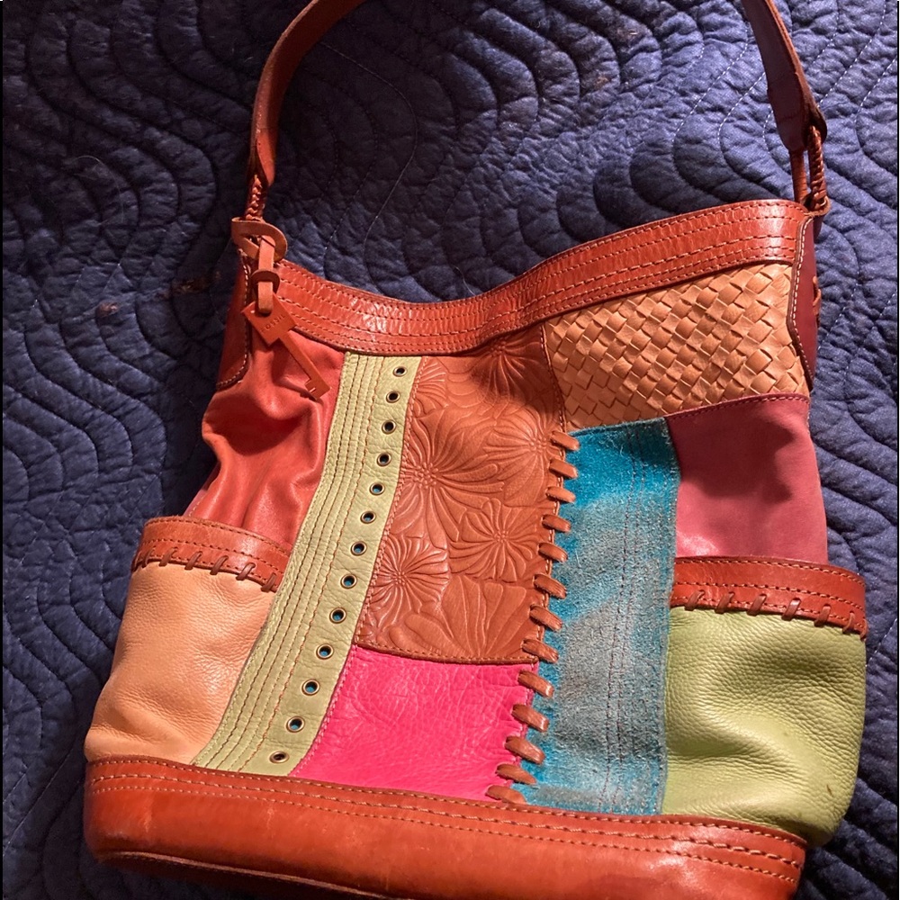 Fossil leather shoulder bag